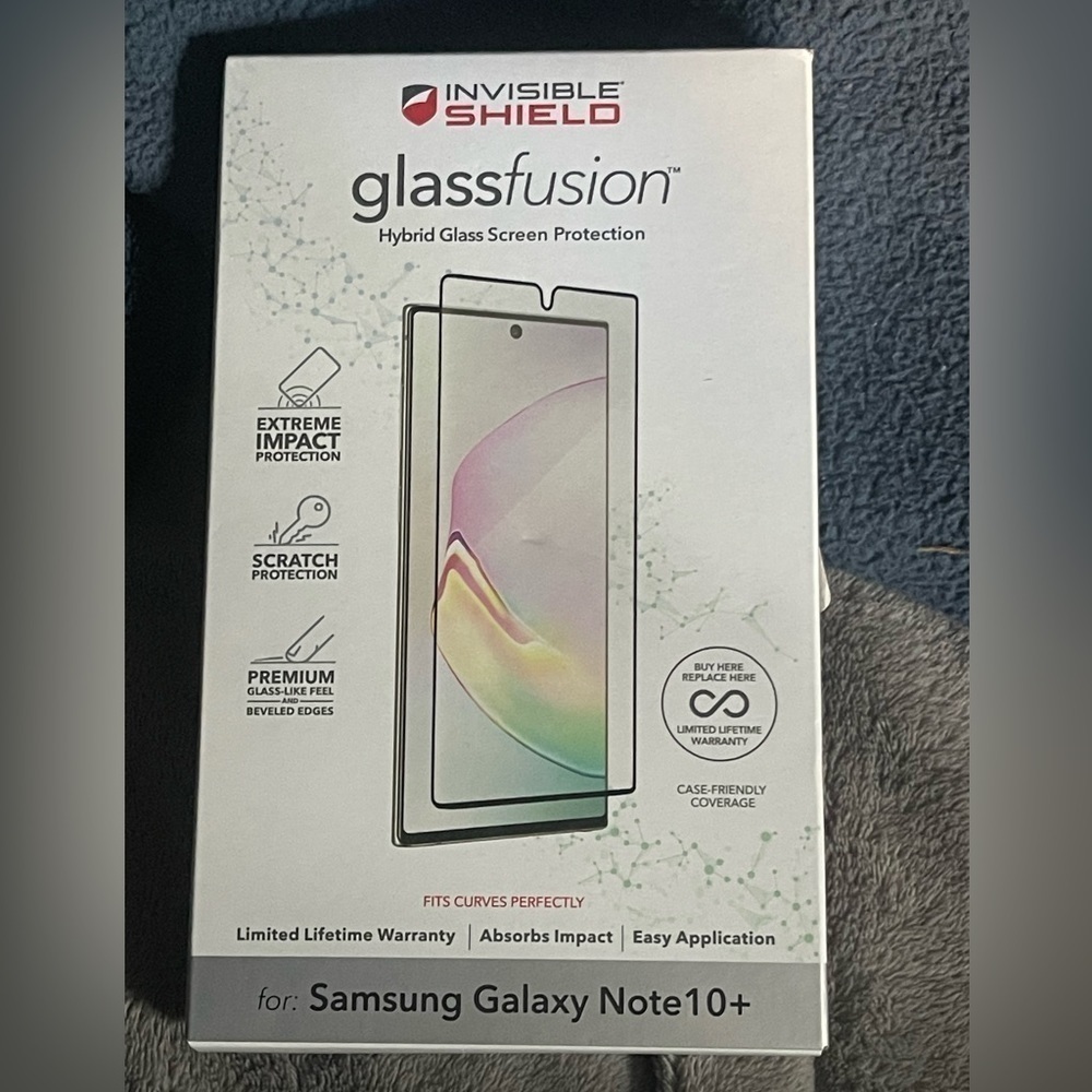 NIB invisible shield glass fusion screen protection, for Samsung galaxy note 10+